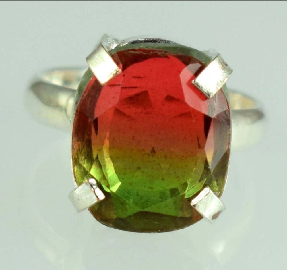925 Sterling Silver Multi-Colored Hydro Quartz Ring